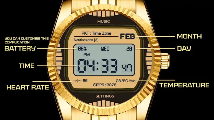 Gold Luxury Watch Face screenshot 2