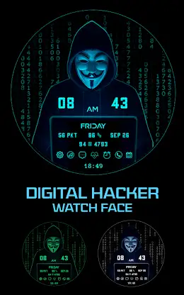 Digital Hacker Watch Face screenshot 4