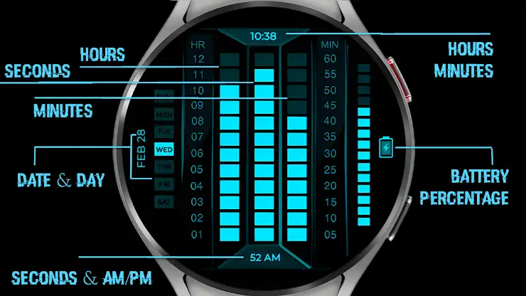 LED Sci-Fi Watch Face screenshot 1