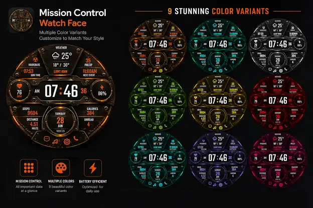 Mission Control Watch Face screenshot 4