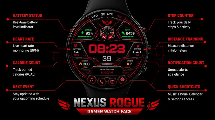 Nexus Rogue Watch Face screenshot 1