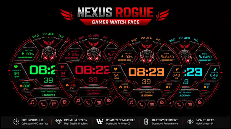 Nexus Rogue Watch Face screenshot 2