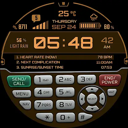 Retro Mobile Dial Watch Face screenshot 4