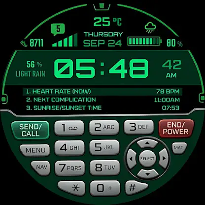 Retro Mobile Dial Watch Face screenshot 3