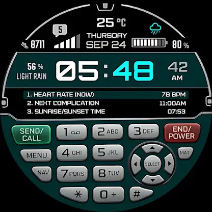 Retro Mobile Dial Watch Face screenshot 2