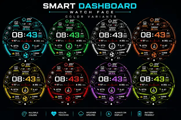 Smart Dashboard Watch Face screenshot 4