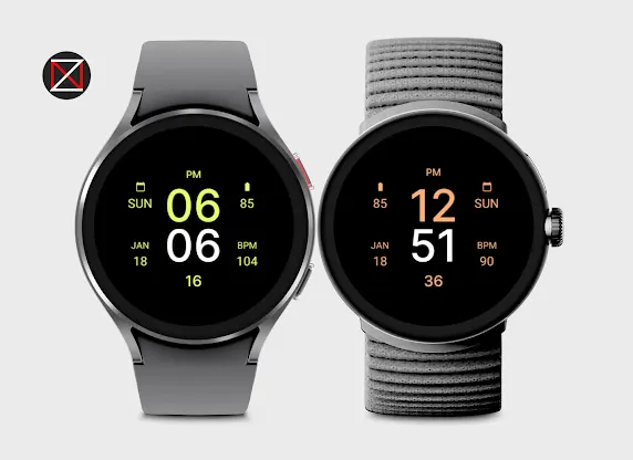 Active Black Watch Face screenshot 3