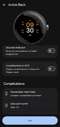 Active Black Watch Face screenshot 5