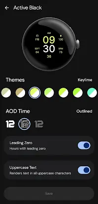 Active Black Watch Face screenshot 4