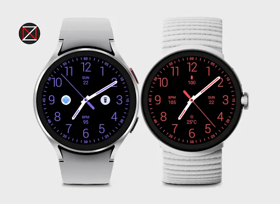 Black Max Analogue Watch Face screenshot 3