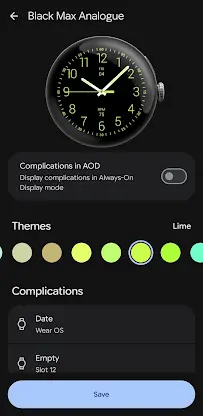 Black Max Analogue Watch Face screenshot 4