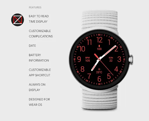 Black Max Analogue Watch Face screenshot 2