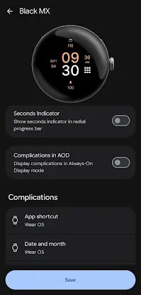 Black MX Watch Face screenshot 5