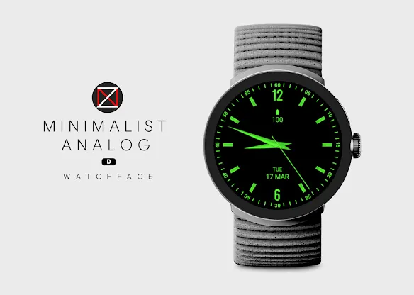 Minimalist Analog D Watch Face screenshot 1