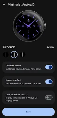 Minimalist Analog D Watch Face screenshot 5