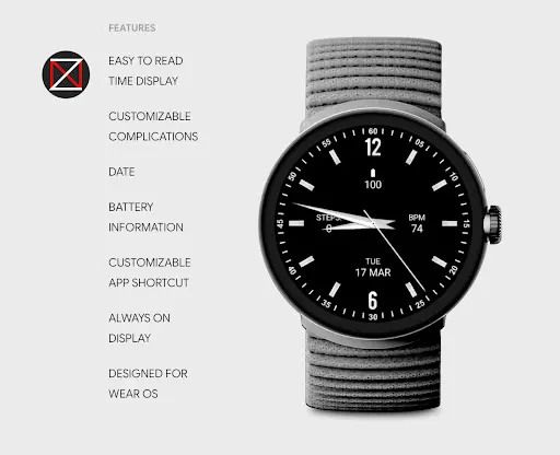 Minimalist Analog D Watch Face screenshot 2