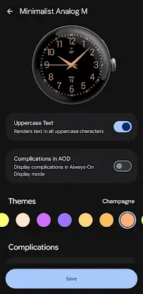 Minimalist Analog M Watch Face screenshot 4