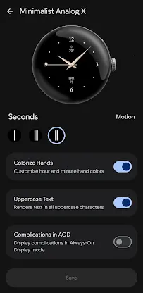 Minimalist Analog X Watch Face screenshot 4