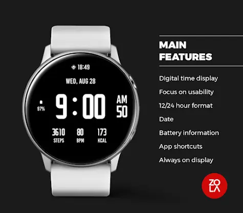 Active Black Watch Face screenshot 2