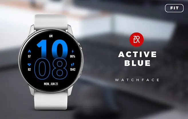 Active Blue Fit Watch Face screenshot 1