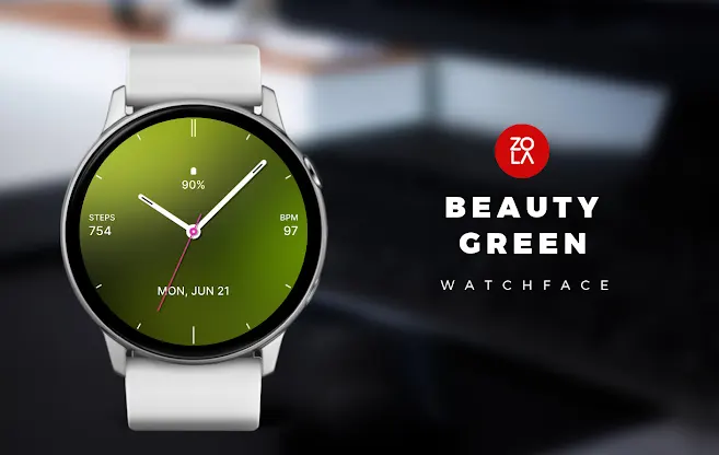 Beauty Green Watch Face screenshot 1