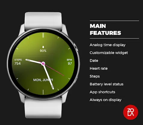 Beauty Green Watch Face screenshot 2