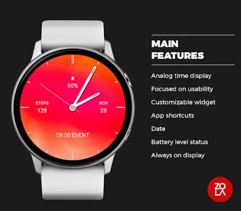 Beauty Red Watch Face screenshot 2
