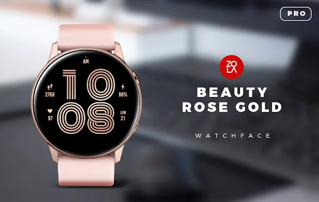Beauty Rose Gold Watch Face screenshot 1