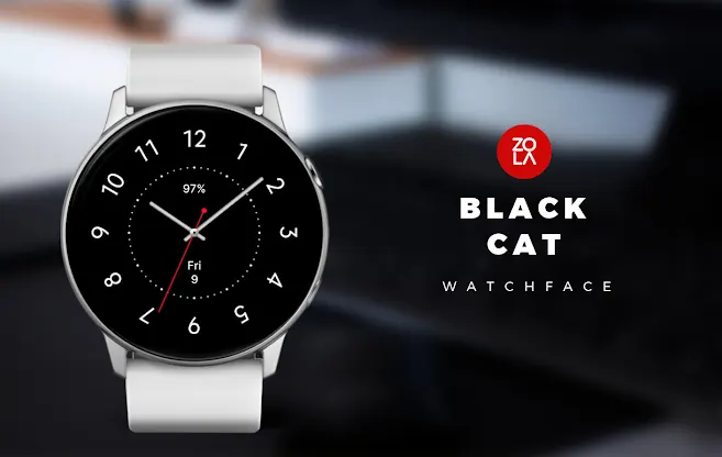 Black Cat Watch Face screenshot 1