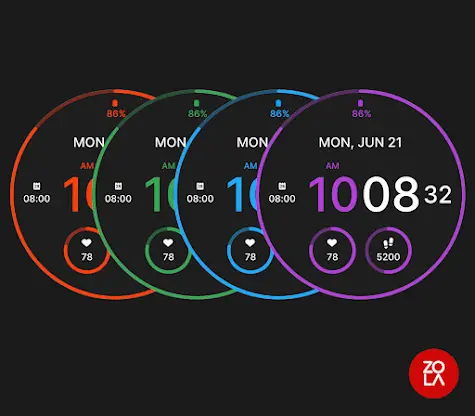 Digital Black Watch Face screenshot 3