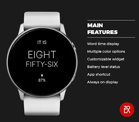English Word Clock Watch Face screenshot 2