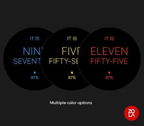 English Word Clock Watch Face screenshot 3