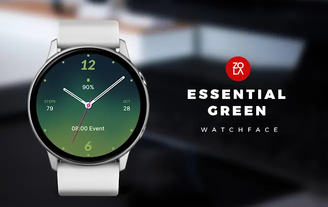 Essential Green Watch Face screenshot 1