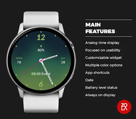 Essential Green Watch Face screenshot 2