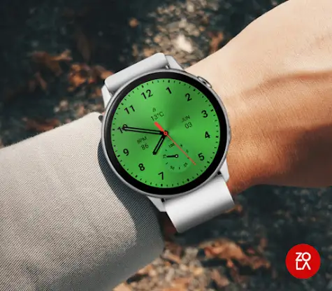 Metallic Green Watch Face screenshot 3