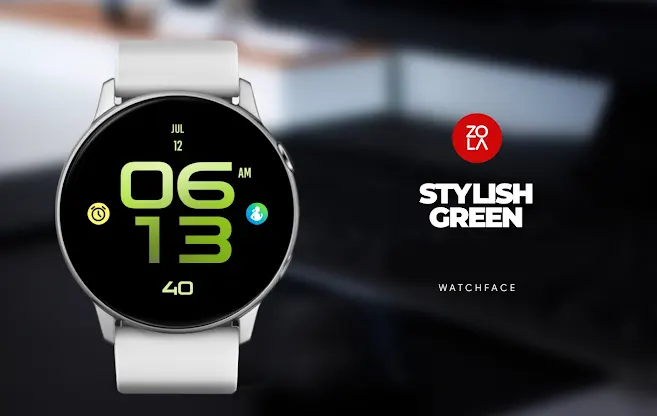 Stylish Green Watch Face screenshot 1
