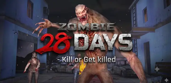 Zombie hunter : 28Days — Android game banner