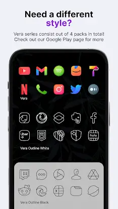 Vera Outline Icon Pack screenshot 7