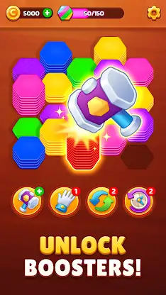 Hexa Stack: Farb-Sortierpuzzle screenshot 3