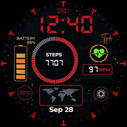 Tech HUD Watchface screenshot 7