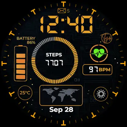 Tech HUD Watchface screenshot 6
