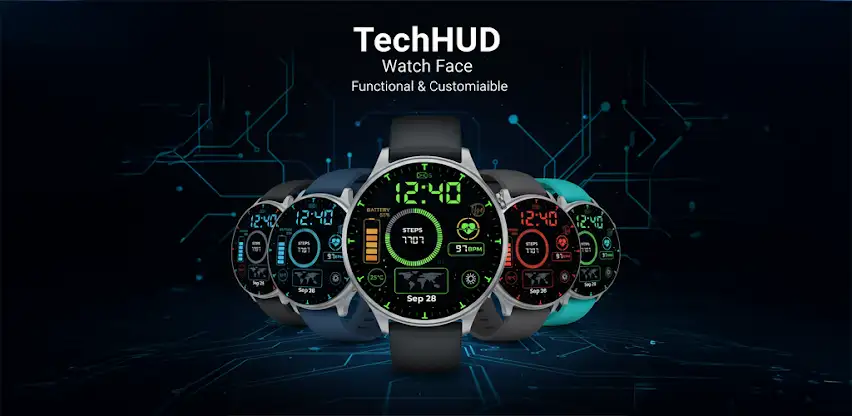 Tech HUD Watchface screenshot 1
