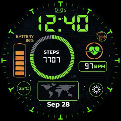 Tech HUD Watchface screenshot 3