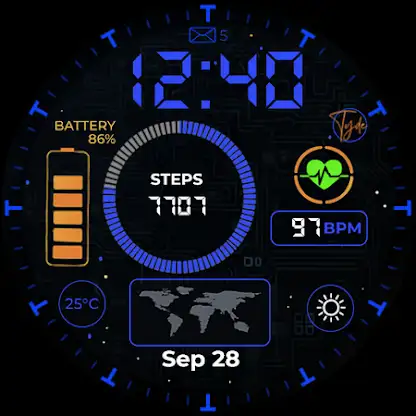 Tech HUD Watchface screenshot 4