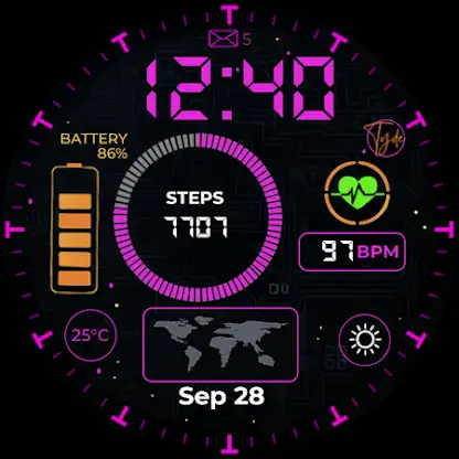 Tech HUD Watchface screenshot 5