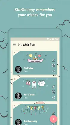 StarSnoopy - wish lists app screenshot 1
