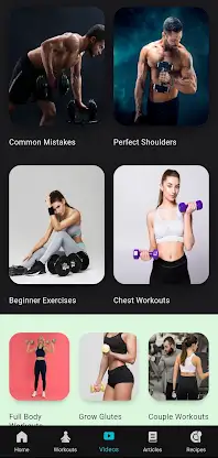 Dumbbell Home Workout Plans screenshot 7