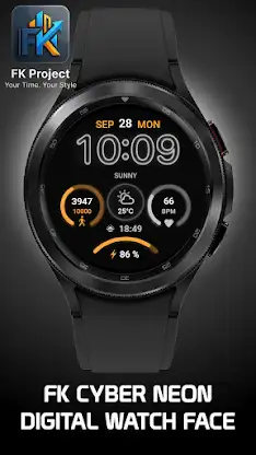 FK Cyber Neon Watch Face screenshot 5