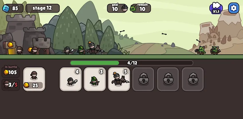 Gold Fortress Card Defense screenshot 1
