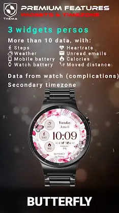 Butterfly Watch Face screenshot 4